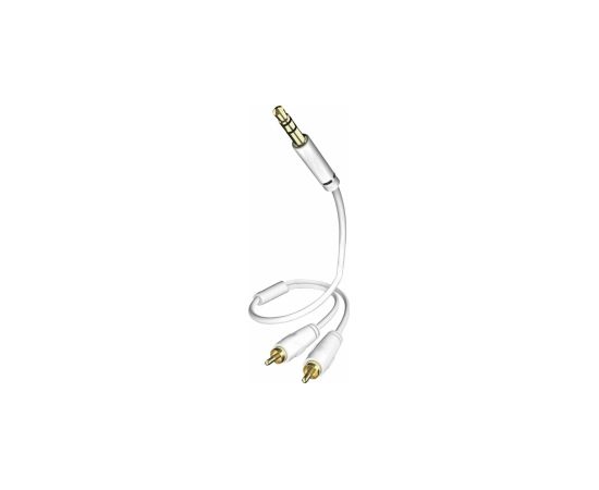 Kabelis Inakustik 3.5mm - 2 x RCA 7.5m White