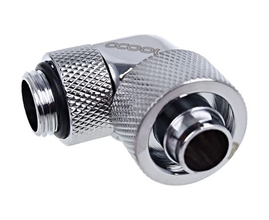 Alphacool Eiszapfen 90° hose fitting 1/4" on 16/10mm, chrome-plated - 17237