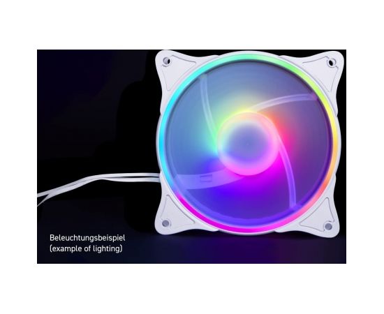 Alphacool Rise Aurora 120mm Fan 120x120x25mm, Case Fan (white)