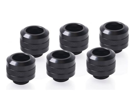 Alphacool Eiszapfen PRO 13mm HardTube Fitting G1 / 4 - Deep Black Sixpack, connection