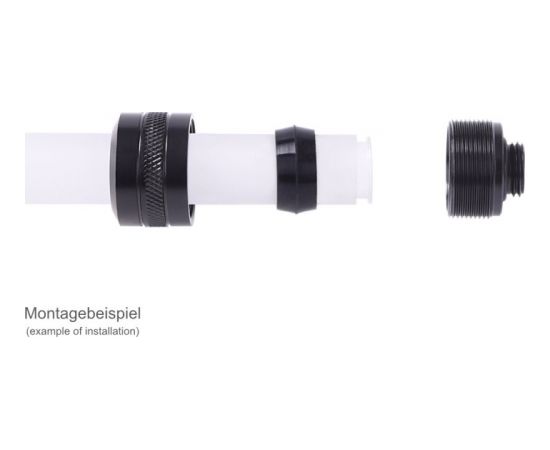 Alphacool Eiszapfen PRO 13mm HardTube Fitting G1 / 4 - Deep Black Sixpack, connection