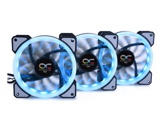 Alphacool Eiszyklon Aurora LUX Digital RGB - 3 Kit 120x120x25mm, case fan (3-pack, including digital RGB LED controller.)