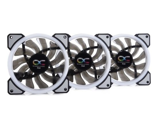 Alphacool Eiszyklon Aurora LUX Digital RGB - 3 Kit 120x120x25mm, case fan (3-pack, including digital RGB LED controller.)