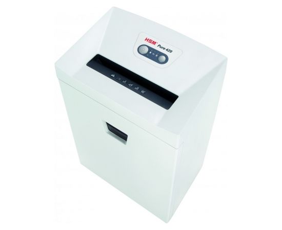HSM Pure 420 paper shredder Particle-cut shredding 56 dB 24 cm White