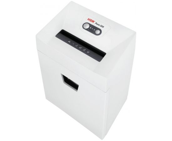 HSM Pure 320 paper shredder Particle-cut shredding 23 cm White