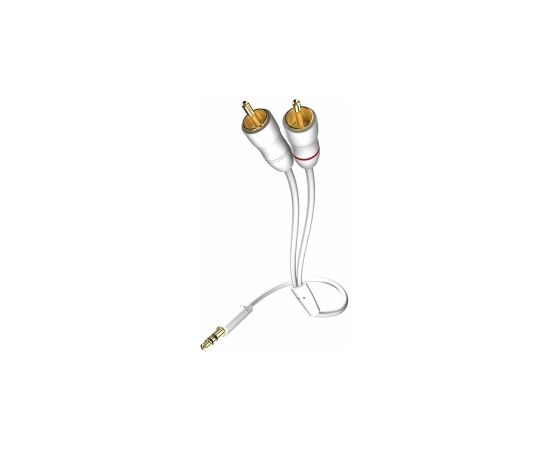 Kabelis Inakustik 3.5mm Male  - 2x RCA 0.5m White