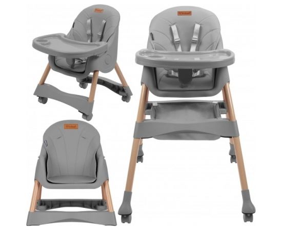 Krēsliņš KARIMI grey 2-in-1 Kidwell [Akcija] Barošanas krēsliņi