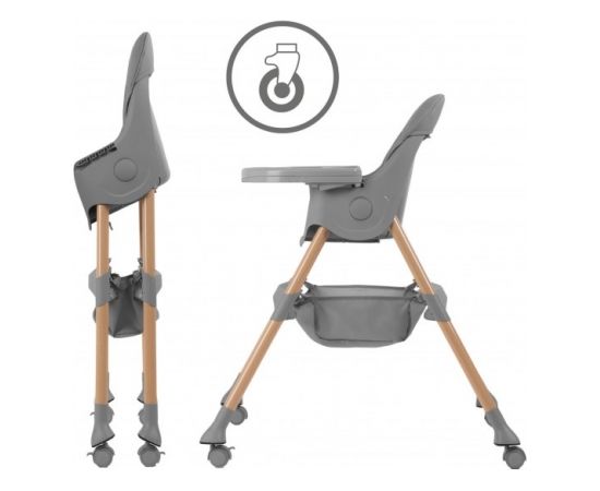 Krēsliņš KARIMI grey 2-in-1 Kidwell [Akcija] Barošanas krēsliņi