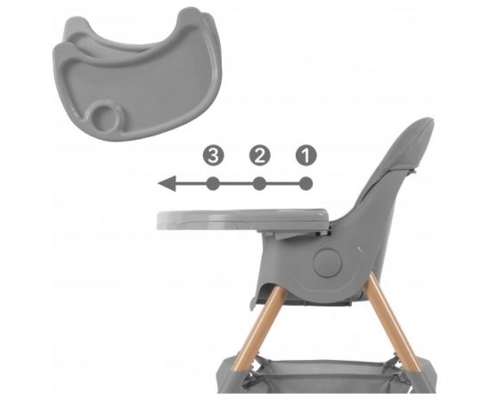Krēsliņš KARIMI grey 2-in-1 Kidwell [Akcija] Barošanas krēsliņi