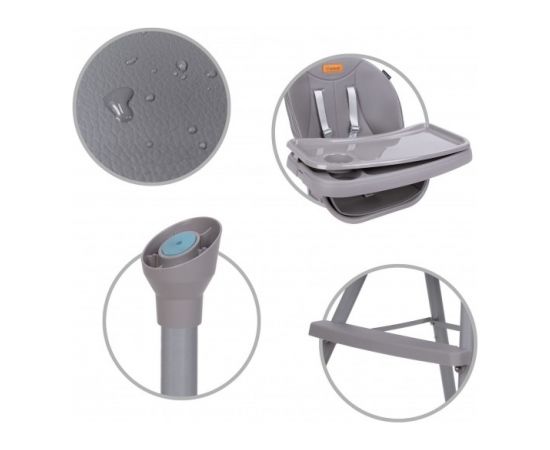 Krēsliņš EATAN grey 4-in-1 Kidwell [Akcija] Barošanas krēsliņi
