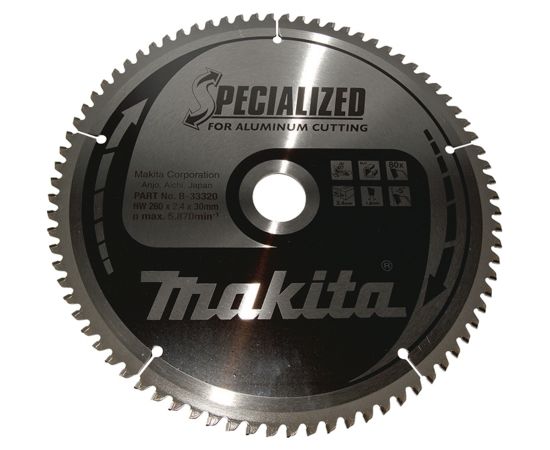 Griešanas disks Makita B-33320; 260x30 mm; Z80; -5°