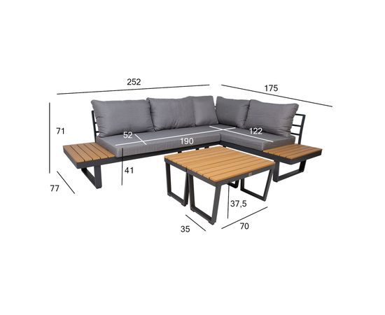 Garden furniture set MALTA module sofa and 2 tables