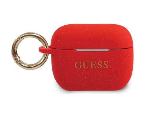 Guess GUACAPSILGLRE AirPods Pro cover czerwony|red Silicone Glitter