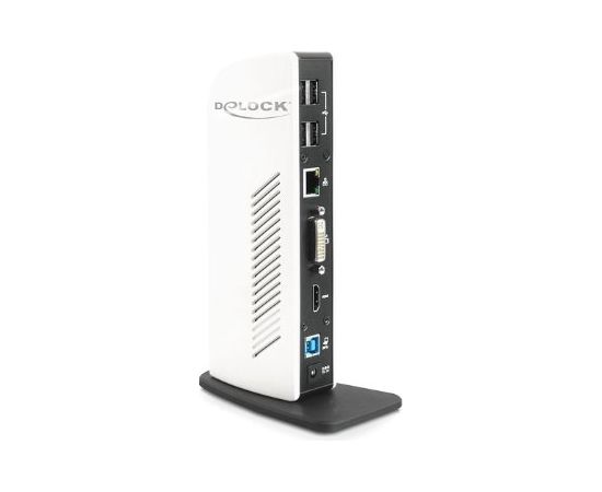 DeLOCK Port Replikator USB 3.0, Adapter - LAN, DVI, HDMI, USB, Audio