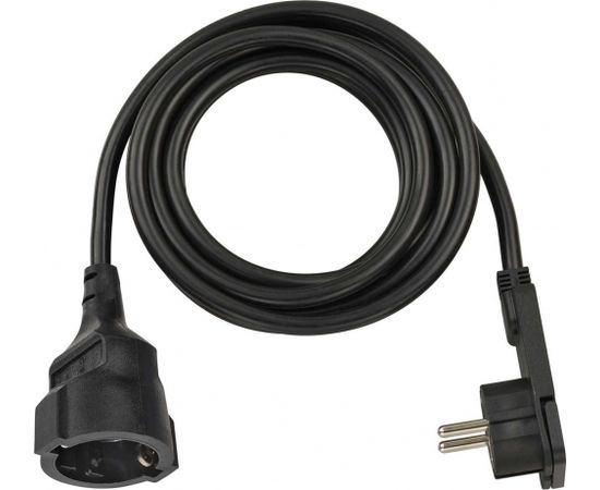 Brennenstuhl Extension cable, 1x angled flat plug (black, 2 meters)