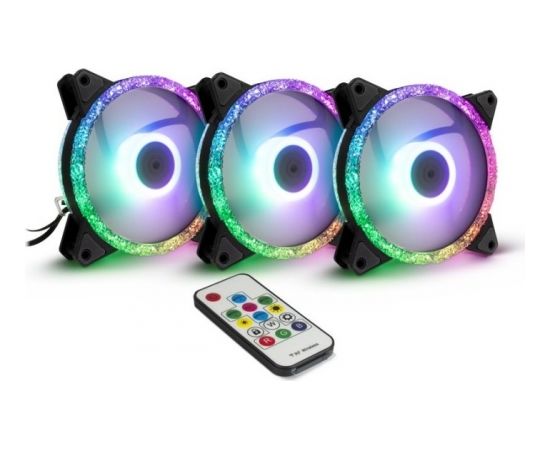 Inter-Tech Argus RS-07 RGB Set 120x120x25 - 88885537