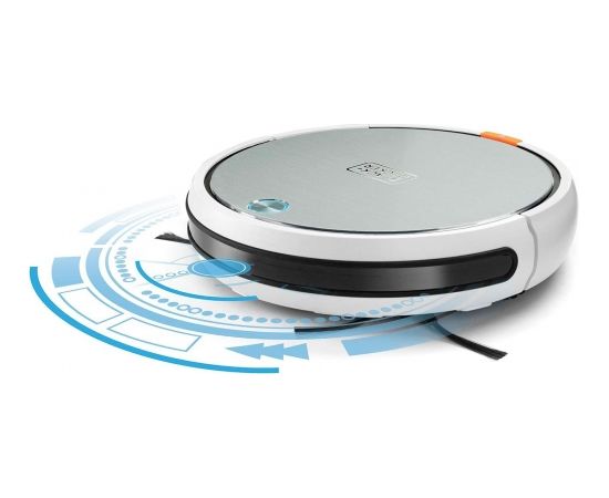 Black & Decker BXRV500E robot vacuum Bagless Black, Stainless steel, White