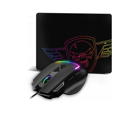 Spirit Of Gamer Pro Series Gaming Mouse PRO-M3 RGB + Mouse Pad Black