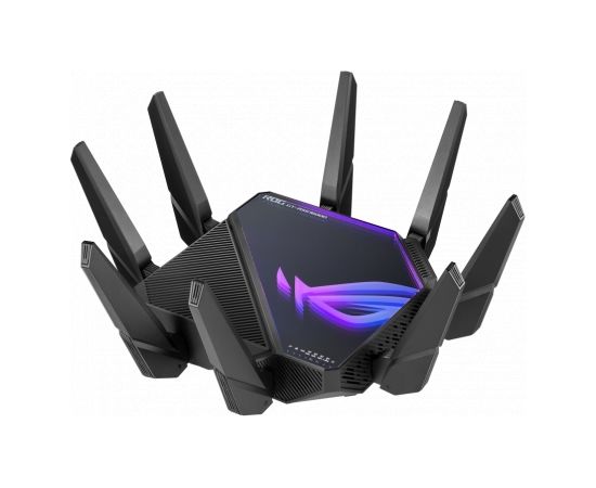 Asus Wifi 6 802.11ax Quad-band Gigabit Gaming Router ROG GT-AXE16000 Rapture  802.11ax, 1148+4804+4804+48004 Mbit/s, 10/100/1000 Mbit/s, Ethernet LAN (RJ-45) ports 4, MU-MiMO Yes, No mobile broadband, Antenna type External/Internal, 1xUSB 3.2, 1x USB 2.0