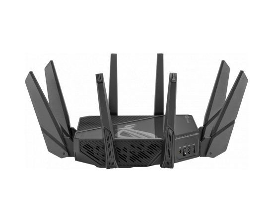 Asus Wifi 6 802.11ax Quad-band Gigabit Gaming Router ROG GT-AXE16000 Rapture  802.11ax, 1148+4804+4804+48004 Mbit/s, 10/100/1000 Mbit/s, Ethernet LAN (RJ-45) ports 4, MU-MiMO Yes, No mobile broadband, Antenna type External/Internal, 1xUSB 3.2, 1x USB 2.0