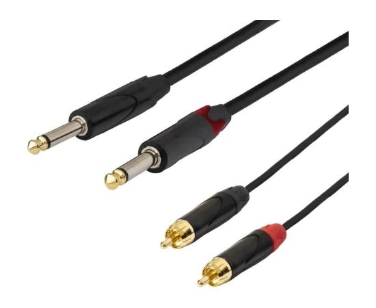 SSQ RCAJM5 - Kabel 5 metrowy 2xRCA- 2x JACK MONO 6,3mm