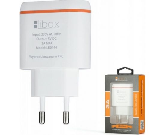 Libox LB0144 mobile device charger Orange, White Indoor