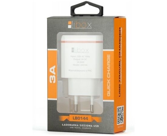 Libox LB0144 mobile device charger Orange, White Indoor