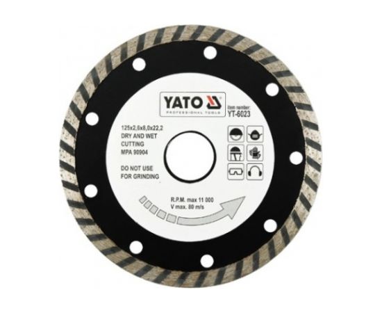 Dimanta griešanas disks Yato YT-6023; 125x22,2 mm