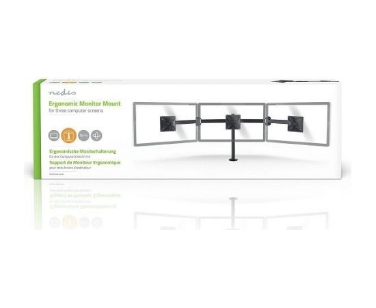 Nedis ERGOTMM100BK Настольное крепление для 3 мониторов до 14-24 "