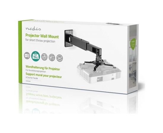 Nedis PJWM200BK Настенное крепление для проектора 360 ° / Max 15kg / 54-320 mm