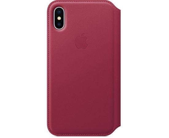 Apple iPhone X Leather Folio case Berry