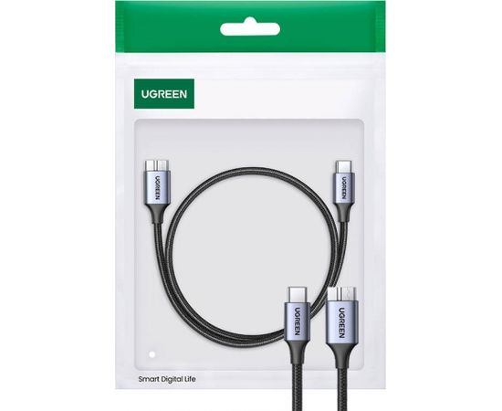 Cable USB-C to Micro USB UGREEN 15233, 2m (space gray)