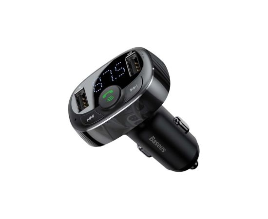 Baseus FM Transmitter T typed Bluetooth 2xUSB microSD (Black)