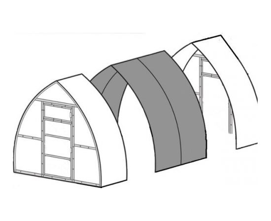 Pagarinājums 2m siltumnīcai ARROW ar 6mm polikarbonātu (kastē) Siltumnīcas