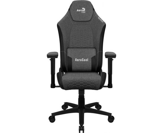 Aerocool CROWNASHBK, Ergonomic Gaming Chair, Adjustable Cushions, AeroWeave Technology, Black