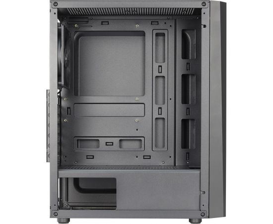 Aerocool DELTABKV1 ATX PC Case RGB Front Full Side Window 12cm Fan Black