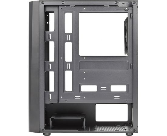 Aerocool DELTABKV1 ATX PC Case RGB Front Full Side Window 12cm Fan Black