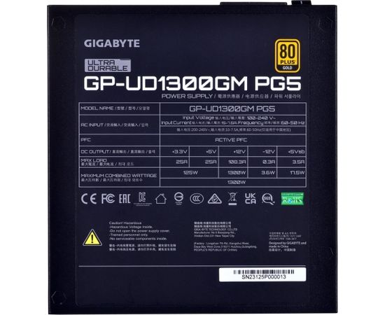 Zasilacz Gigabyte GP-UD1300GM PG5 1300W 140 80+Gold