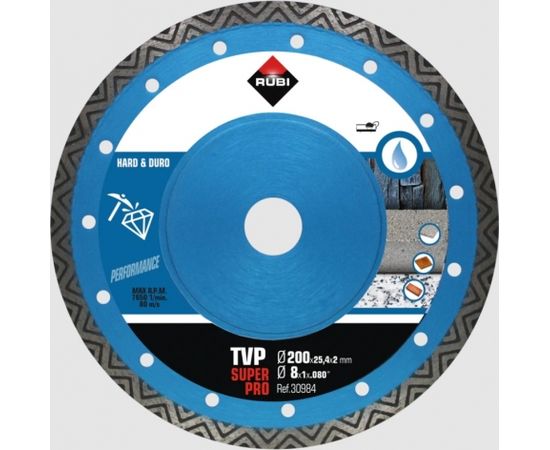 Dimanta griešanas disks Rubi TVP 200 SUPERPRO; 200 mm