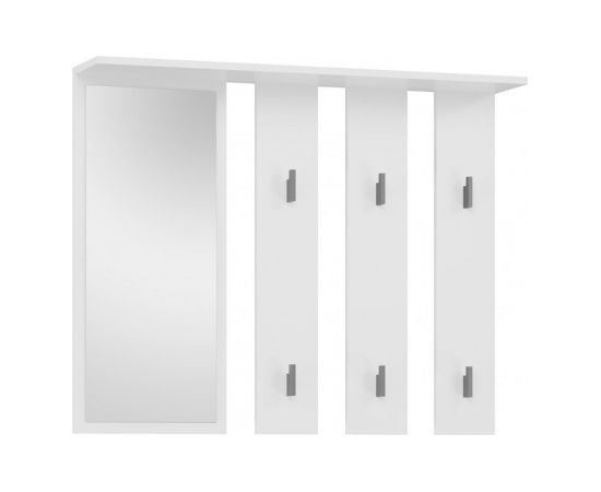 Top E Shop Hanger + mirror PARMA 100x15x.81.5 cm, White