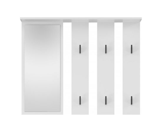 Top E Shop Hanger + mirror PARMA 100x15x.81.5 cm, White