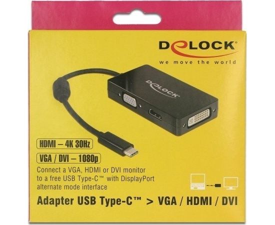 DeLOCK Adap. C St>VGA/HDMI/DVI blue