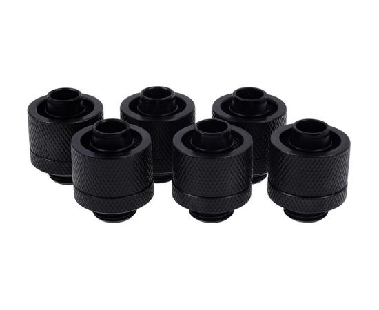 Alphacool Eiszapfen hose fitting 1/4" on 16/10mm, 6-pack black - 17234