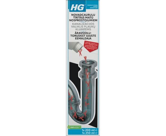 HG novadcauruļu tīrīt. matu nospr. likvid. 0.45L (LV+LT)