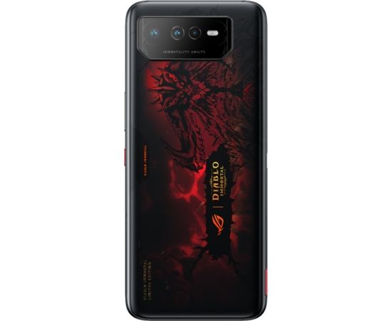 Asus ROG Phone 6 Diablo Immortal Edition Hellfire Red, 6.78 ", AMOLED, 1080 x 2448 pixels, Qualcomm SM8475, Snapdragon 8+ Gen 1 (4 nm), Internal RAM 16 GB, 512 GB, Dual SIM, Nano-SIM, 3G, 4G, 5G, Main camera 50+13+5 MP, Secondary camera 12 MP, Android, 12