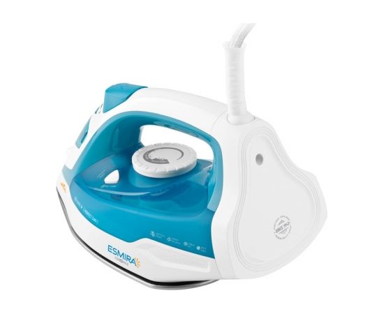 ETA Iron Esmira ETA027390000 Steam Iron, 2200 W, Water tank capacity 380 ml, Continuous steam 40 g/min, Turquoise