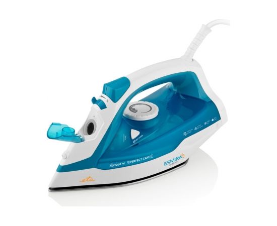 ETA Iron Esmira ETA027390000 Steam Iron, 2200 W, Water tank capacity 380 ml, Continuous steam 40 g/min, Turquoise