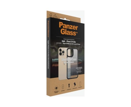 PanzerGlass ClearCase SilverBullet Apple, iPhone 13 Pro Max, Thermoplastic polyurethane (TPU), Black