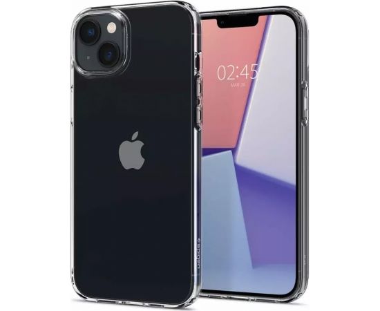 Spigen Liquid Crystal Эластичный чехол-крышка с амортизацией при падении для Apple iPhone 14 Прозрачный