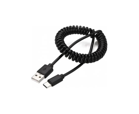 Kabelis Gembird USB Male - USB Type C Male Coiled 1.8m Black